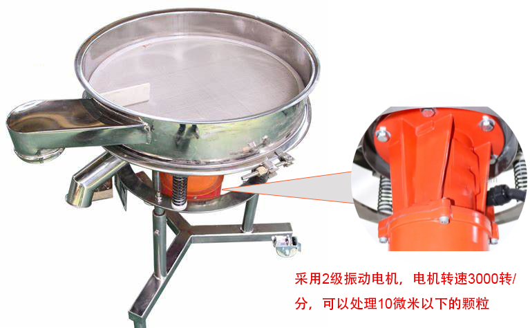 高頻篩特點(diǎn)：框體加高可防止?jié){液往外飛濺；加擋料板可加快排料，提高篩分效率