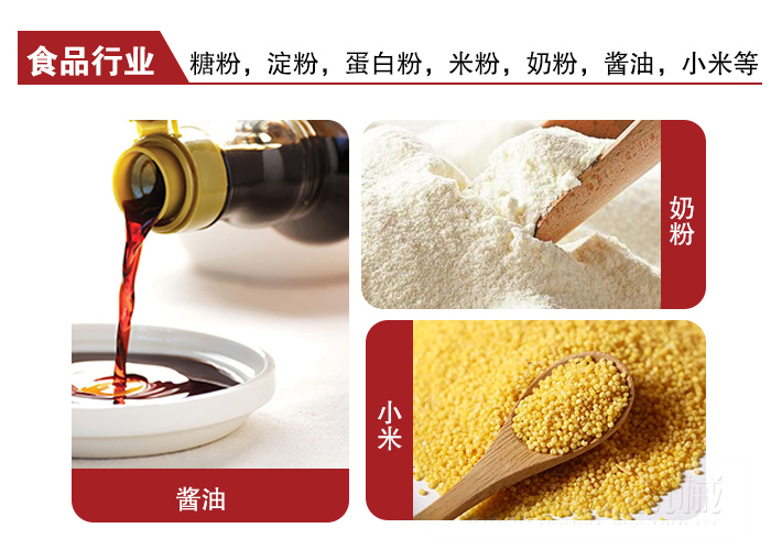 全不銹鋼食品振動篩可用于糖粉，小米，淀粉，蛋白粉，米粉，奶粉，醬油等物料