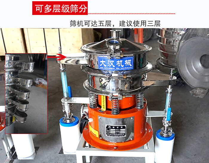 氣體波阿虎振動篩篩機可達五層，三層較為常用